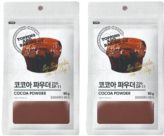 큐원 코코아 파우더, 80g, 2개