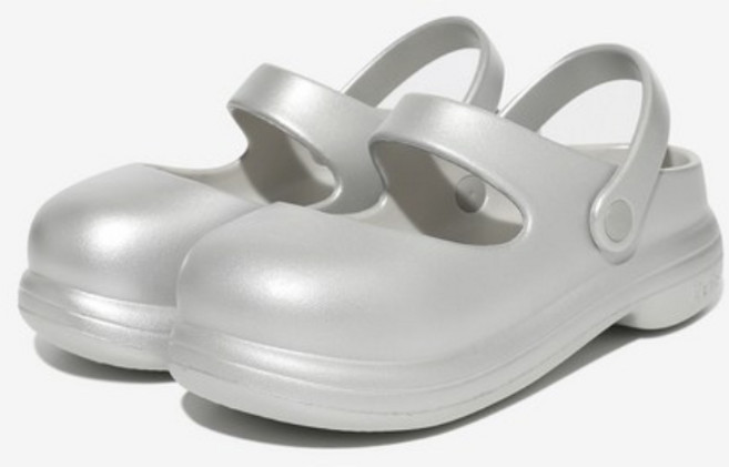 Keds 女款雲朵厚底瑪莉珍鞋 5SM01968H, 灰色+白色+灰色, 240