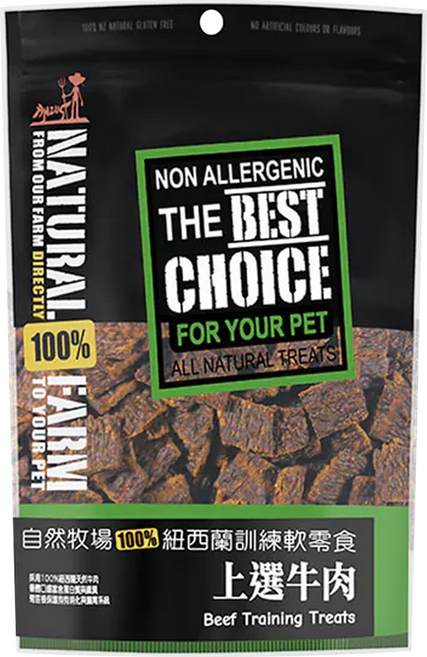 NATURAL FARM 自然牧場 紐西蘭天然零食訓練軟零食系列, 上選牛肉, 90g, 1包