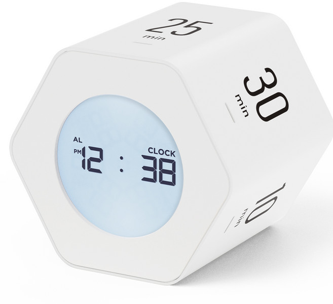 무아스 멀티 육각 시계 타이머 2세대, 화이트, 1개