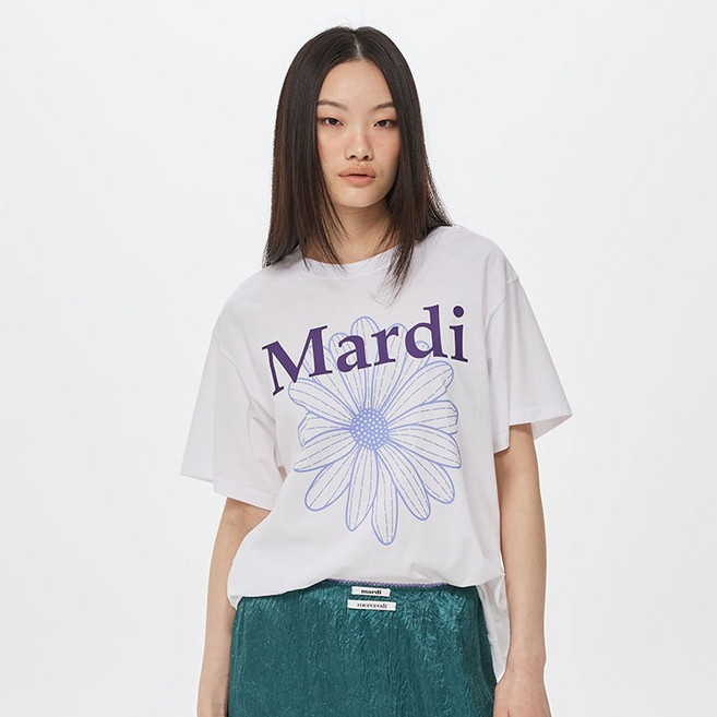Mardi Mercredi 女款 FLOWERMARDI DUO 棉質T恤