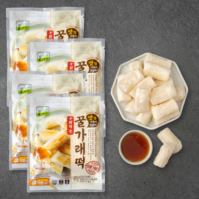 칠갑농산 구워먹는 꿀가래떡, 300g, 1개입, 4개