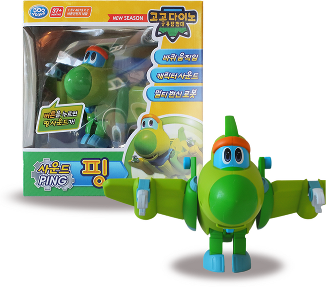 GOGO DINO 恐龍探險隊 音效Ping 變形機器人, 混合色, 1個