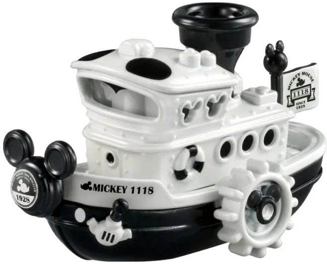 TOMICA 迪士尼 Disney Moto 特仕車 米奇蒸氣船 954194, 黑色 + 白色, 1台