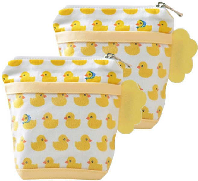 semoms 防水醫藥收納包 2個, 黃色小鴨 白色