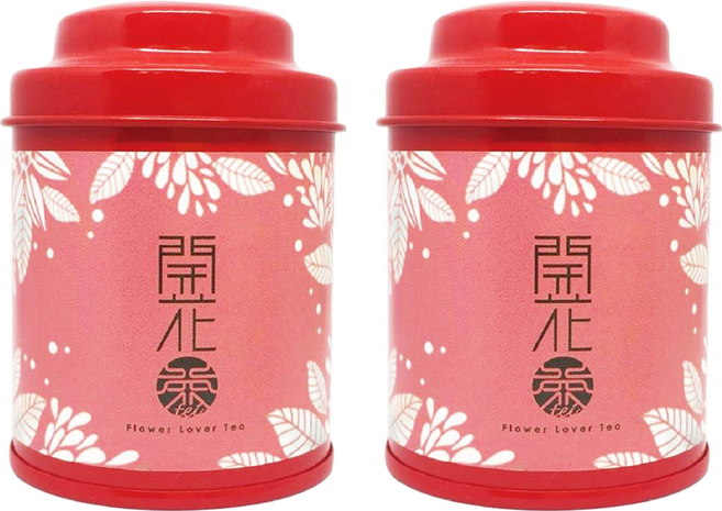 無藏茗茶 工藝花茶 會開花的茶 紅色 小茶罐, 8g, 1罐, 2罐