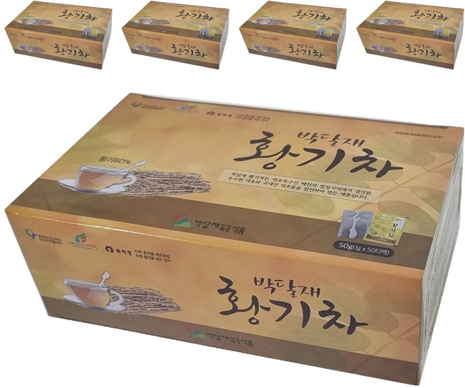 박달재 황기 티백차, 1g, 50개입, 5박스