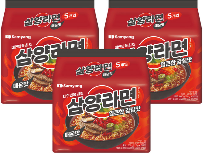 삼양라면 매운맛 120g, 15개