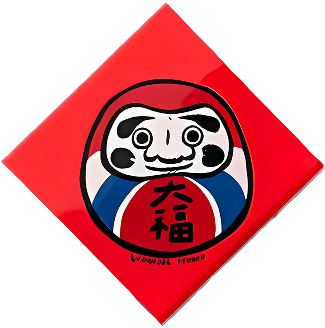 GUOHOUSE STUDIO 郭公館工作室 春聯造型防水磁鐵, 大福達摩