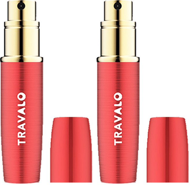 트라발로 럭스 펌핑식 충전 휴대용 향수공병 5ml, 레드, 2개