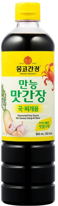 몽고간장 국찌개용 만능 맛간장, 900ml, 1개