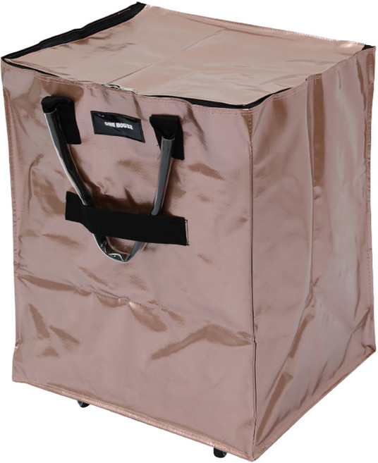 ONE HOUSE 丹麥附輪超大容量手提防水折疊購物車 OH-Q329-C 大款 70L, 1個, 奶茶金