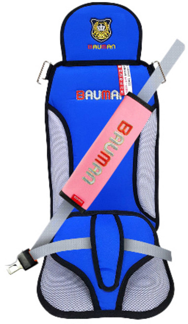 bauman 유아 카시트 SBK-S9001 + 가슴패드 + 파우치, 블루
