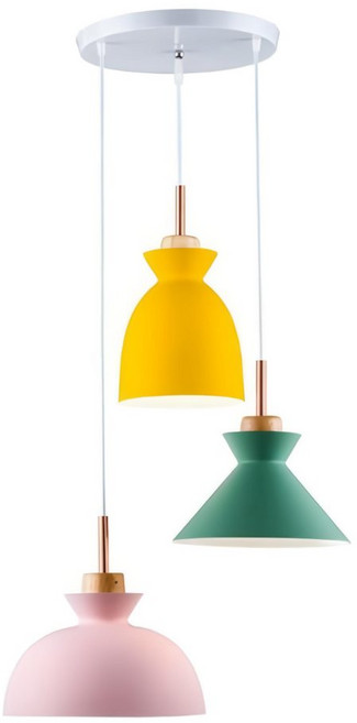 honey comb 簡約餐廳吊燈(bl51403) 營造溫馨用餐氛圍, 1入, 馬卡龍三色