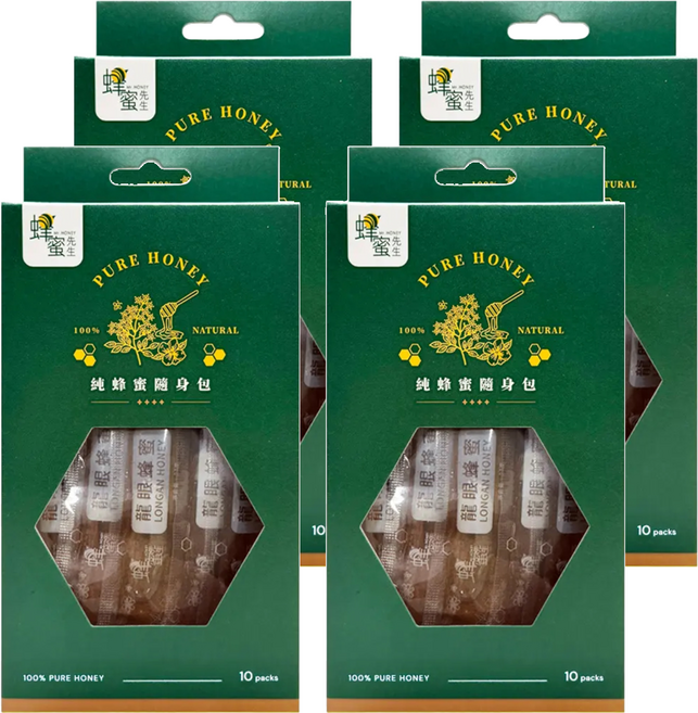 Mr.HONEY 蜂蜜先生 龍眼蜂蜜隨身包, 24g, 10條, 4盒