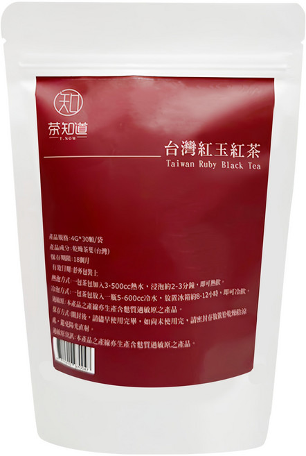 T.NOW 茶知道 台灣紅玉紅茶, 4g, 30包, 1袋