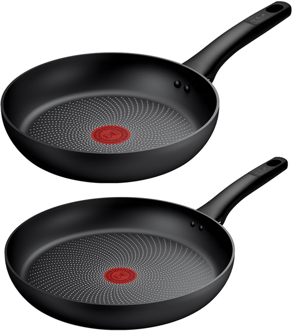테팔 인덕션 티타늄 1X 데일리 컴포트 프라이팬 2개, 블랙, 24cm + 30cm, 1세트