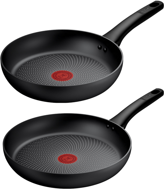 테팔 인덕션 티타늄 1X 데일리 컴포트 프라이팬 2개, 블랙, 24cm + 28cm, 1세트