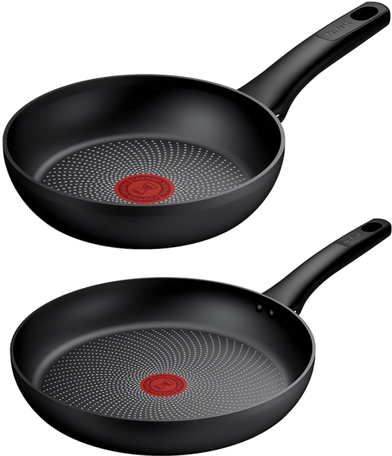 테팔 인덕션 티타늄 1X 데일리 컴포트 프라이팬 2개, 블랙, 20cm + 28cm, 1세트