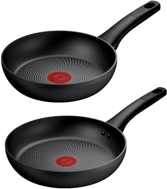 테팔 인덕션 티타늄 1X 데일리 컴포트 프라이팬 2개, 블랙, 20cm + 24cm, 1세트