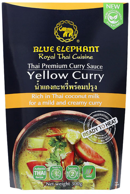 BLUE ELEPHANT 藍象 宮廷限定 即食調理包 黃咖哩, 300g, 1包