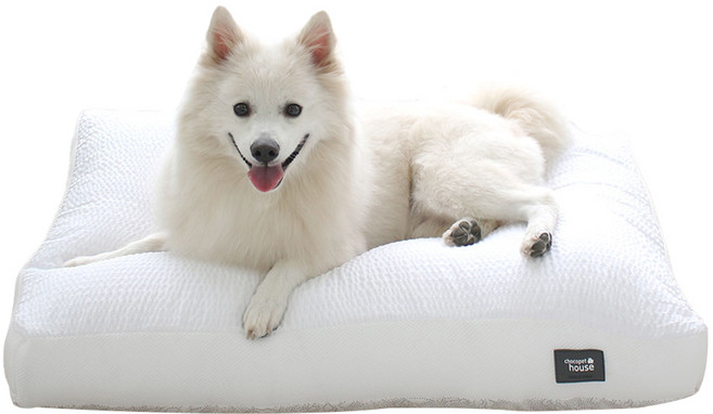 초코펫하우스 아이스 와플 강아지 방석, 화이트, 1개