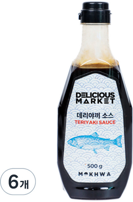 딜리셔스마켓 데리야끼 소스, 6개, 500g