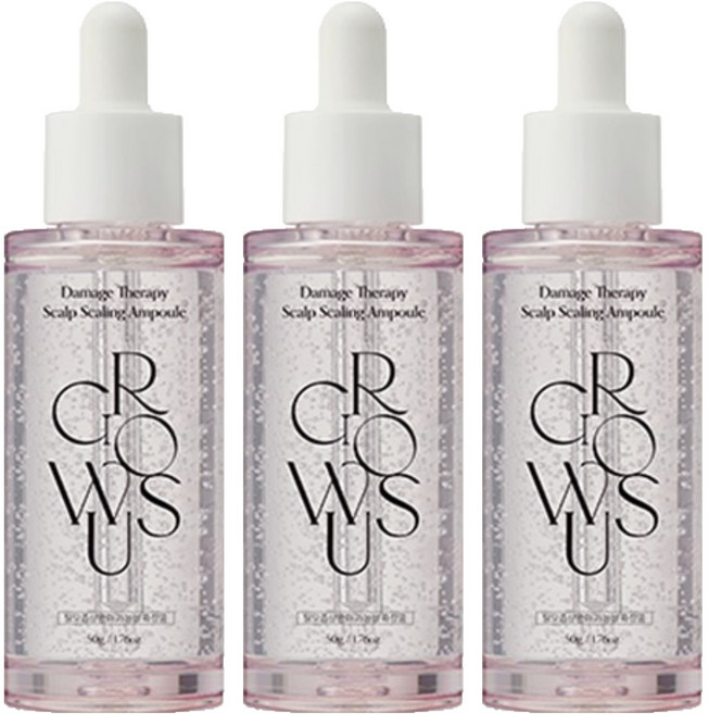 그로우어스 데미지 테라피 두피 스케일링 앰플, 3개, 50ml