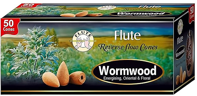 flute INCENSE 印度倒流香 Set 50顆, Wormwood 艾草, 1盒