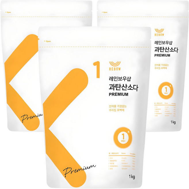 레인보우샵 과탄산소다 프리미엄, 1kg, 3개