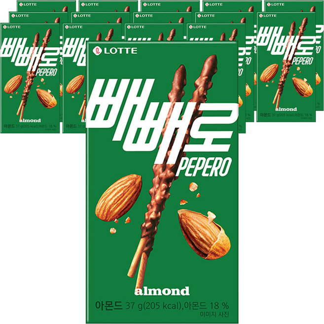 빼빼로 아몬드, 37g, 15개