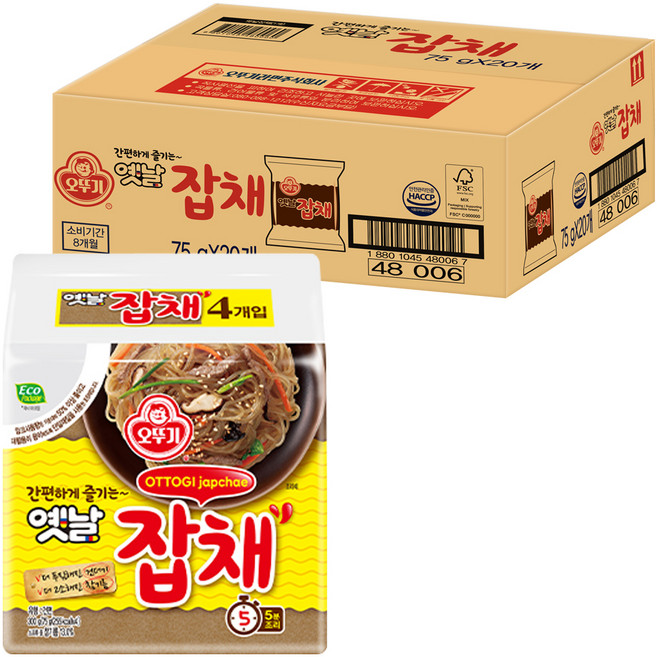 오뚜기옛날 잡채 75g 멀티, 32개