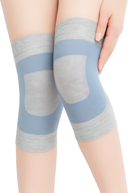 앙멧 얇은 스판 무릎 보호대 블루 2p, 1세트