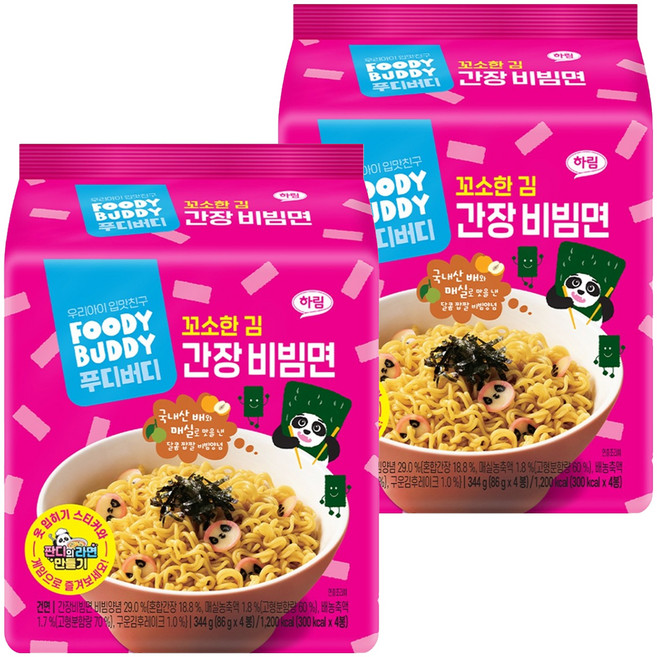 푸디버디 간장 비빔면 86g, 8개