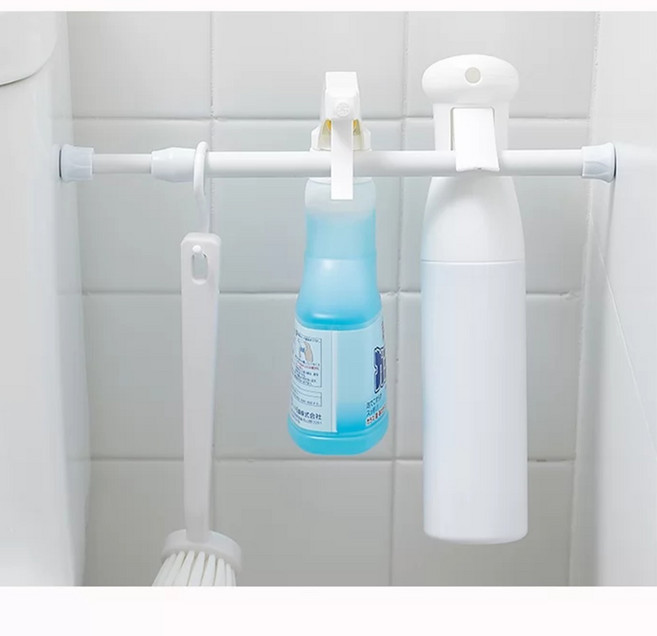 SHIMOYAMA 免打孔鐵藝伸縮杆, 白色