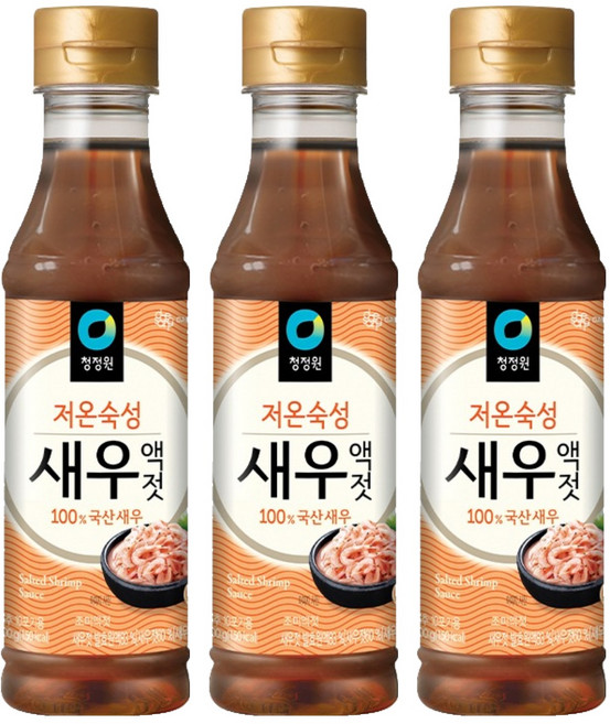 청정원 저온숙성 새우액젓, 500g, 3개