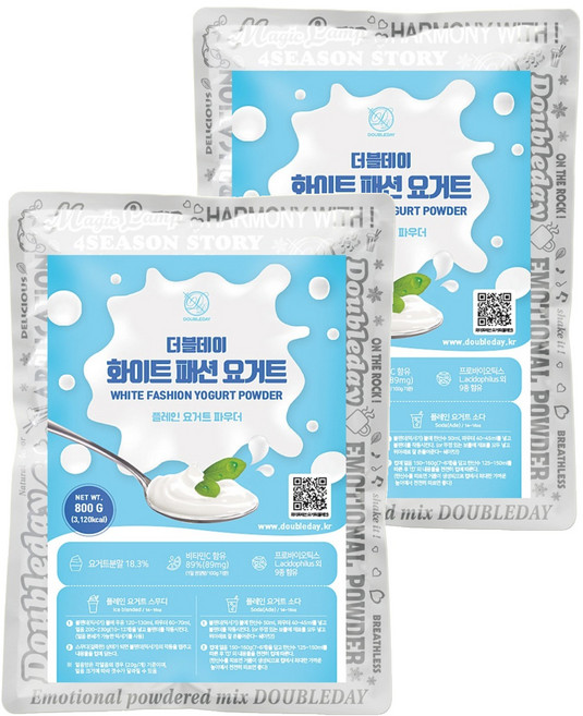 더블데이 화이트패션 요거트파우더, 2개, 800g
