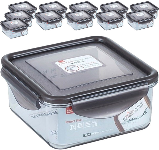 셰프웨어 퍼펙트씰 트라이탄 밀폐용기 650ml, 12개, 단품