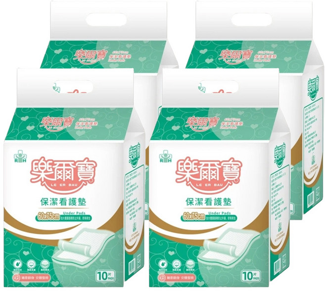 樂爾寶 保潔看護墊, 75 x 60cm, 10片, 4包