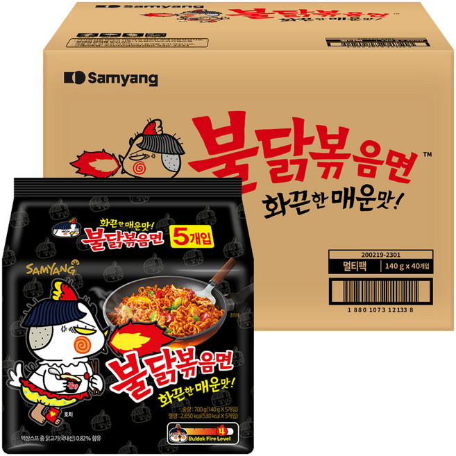 삼양 불닭볶음면 봉지라면, 40개