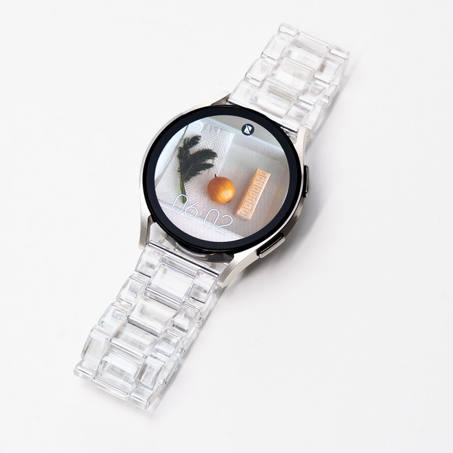 NUART Galaxy Watch 相容水晶透明錶帶 直頭款, 透明