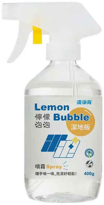 清淨海 檸檬泡泡地板清潔噴霧, 400g, 1瓶