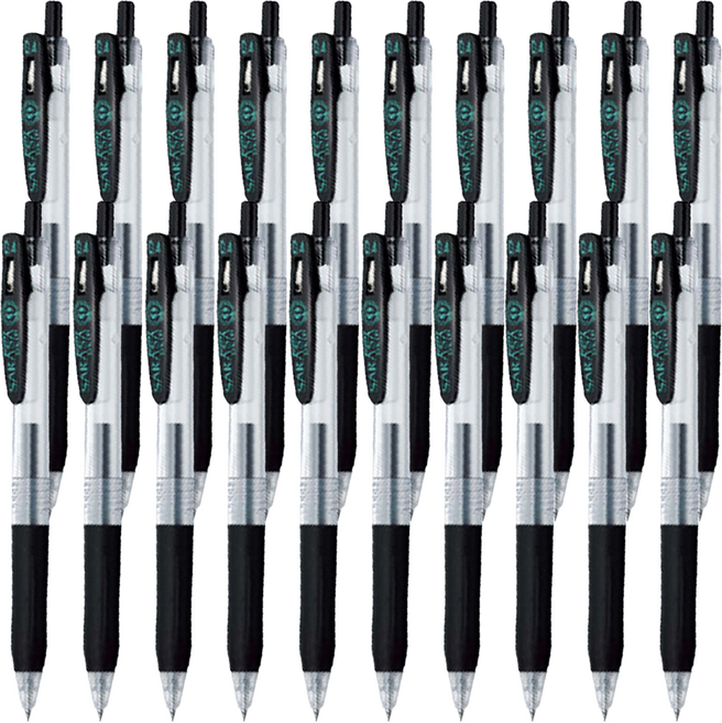 사라사 클립 중성펜 JJS15 0.4mm, 블랙, 20개입