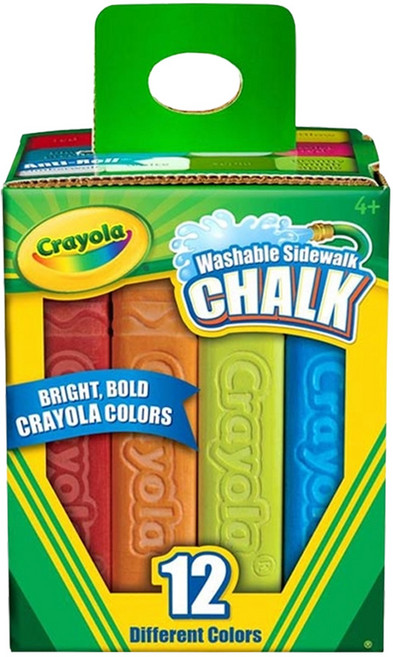 Crayola 繪兒樂 可水洗戶外粉筆, 12色, 1盒