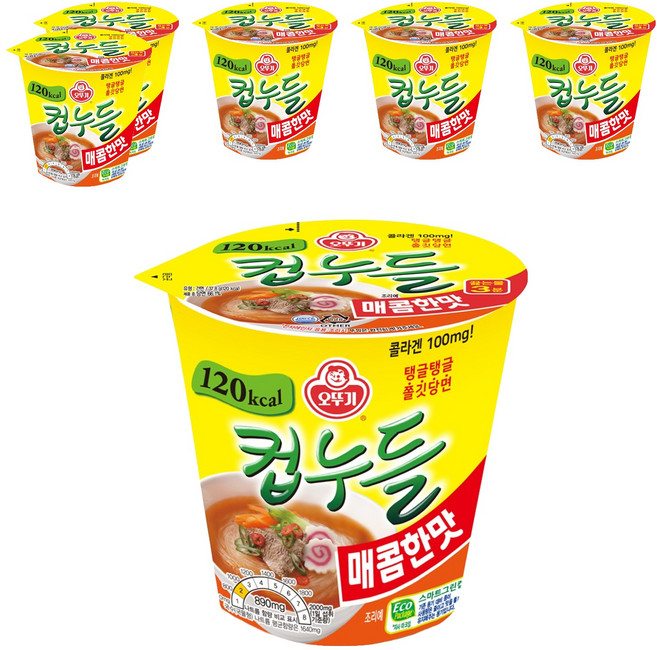 오뚜기 컵누들 매콤한맛 37.8g, 6개
