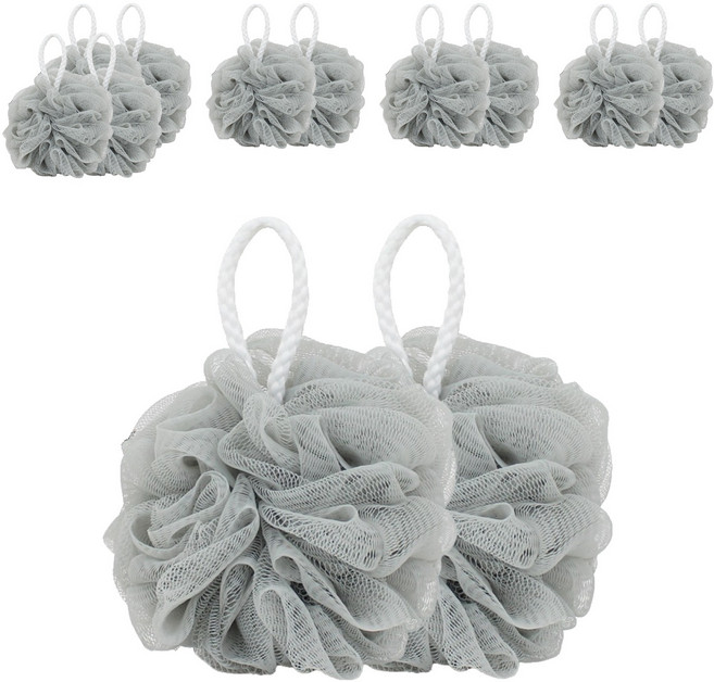 소낙소낙 슈퍼 소프트 샤워볼, 그레이, 2개입, 6개