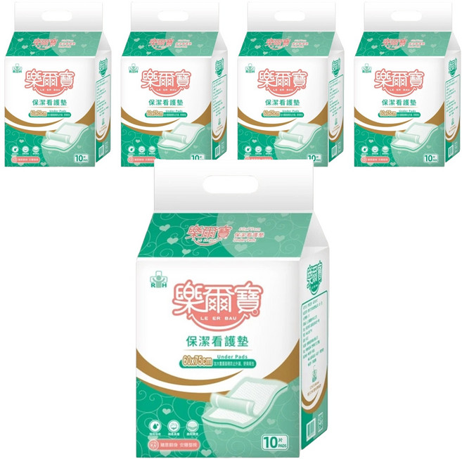 樂爾寶 保潔看護墊, 75 x 60cm, 10片, 5包