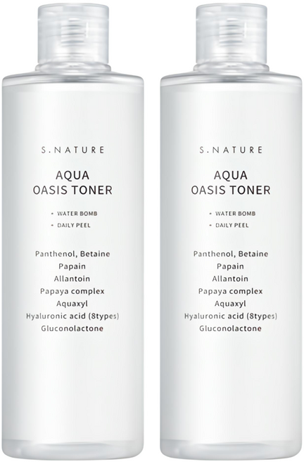 에스네이처 아쿠아 오아시스 토너, 300ml, 2개