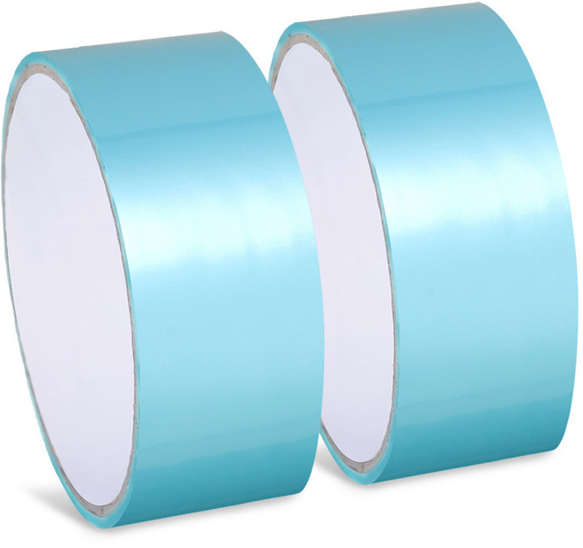 아뜰라임 파스텔 테이프공 볼 만들기 펄 풍선 컬러 실리콘 테이프 4.8cm, 블루, 2개