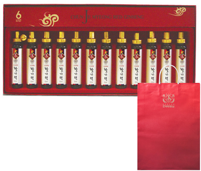 천제명홍삼 활기력 + 쇼핑백, 20ml, 12개